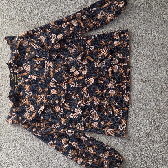 Sugarlips Black and Brown Floral Top - Picture 1 of 4